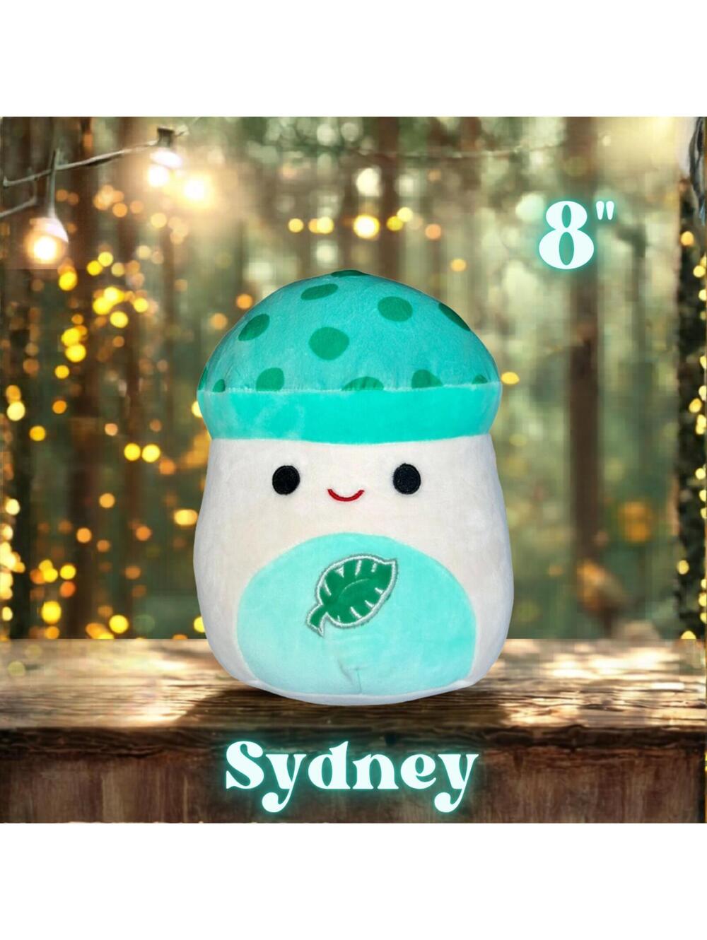 NWT Squishmallows Sydney the Mushroom with Monstera Leaf HOT TOPIC EDITION